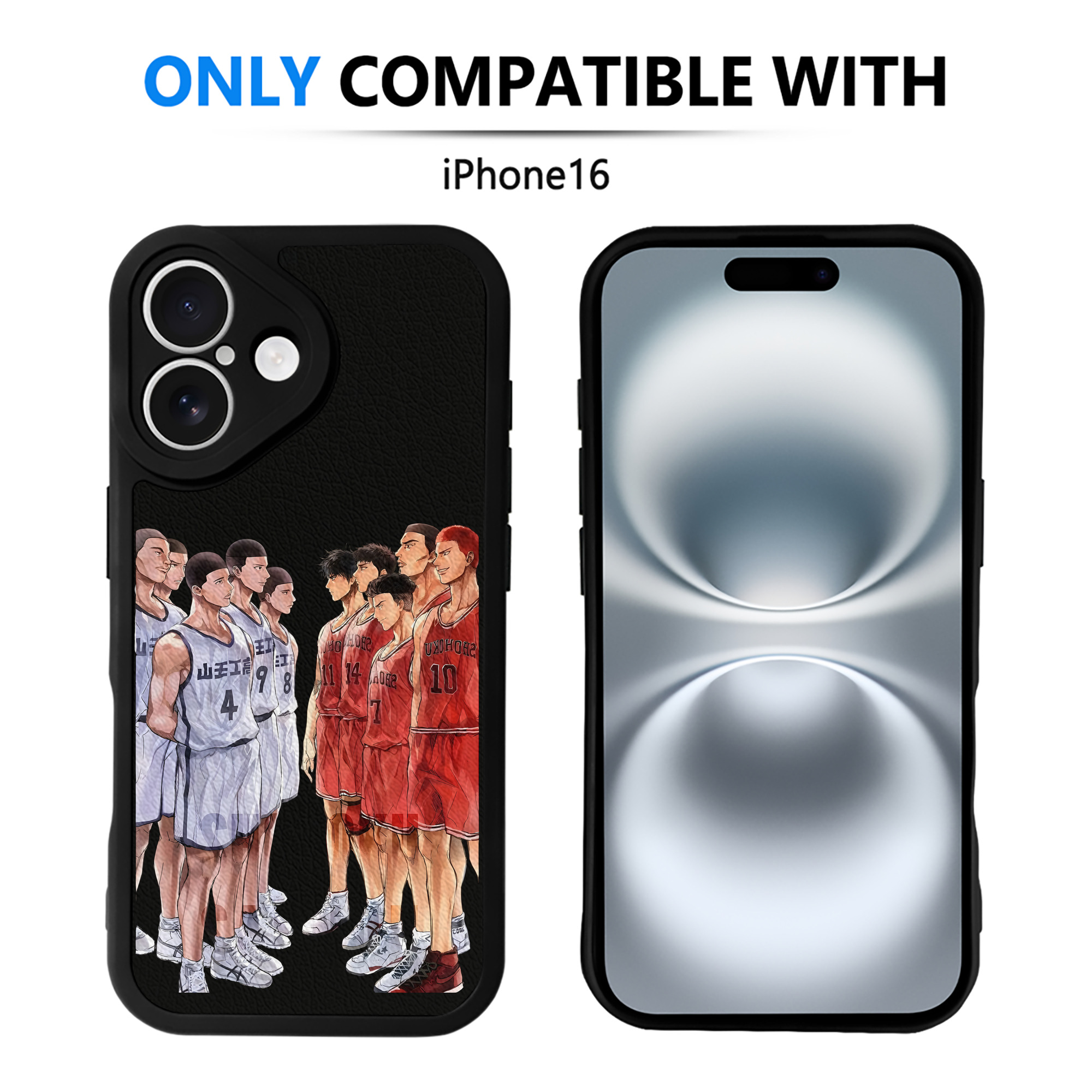 （画像用） SLAM DUNK／スラムダンク 【iPhone 16シリーズ対応】シリコンスマホケース（レザー調） 材質：シリコン